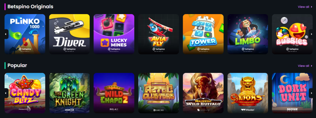 betspino free spins